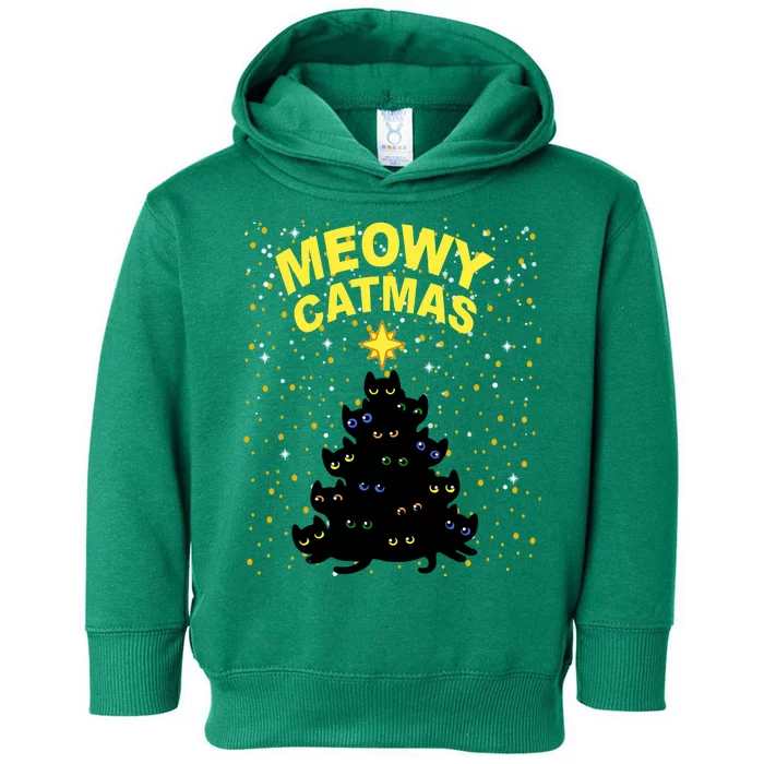 Meowy Christmas Toddler Hoodie