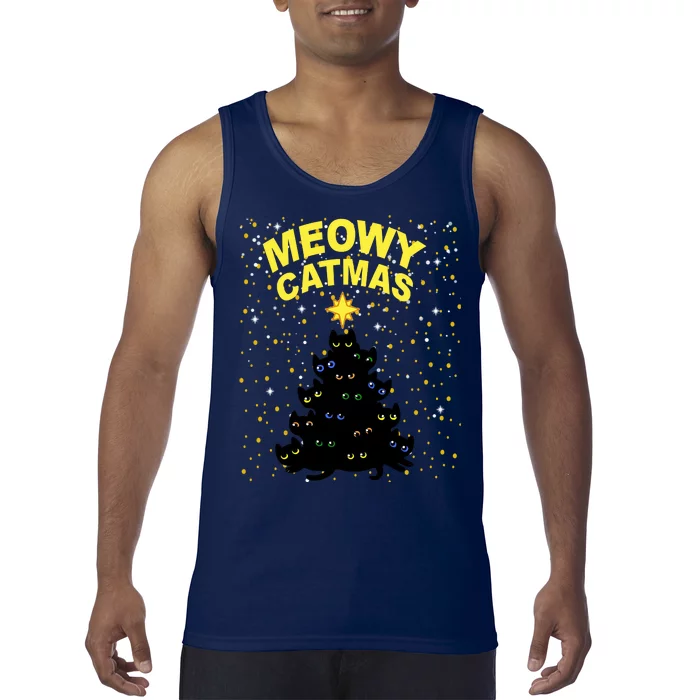 Meowy Christmas Tank Top