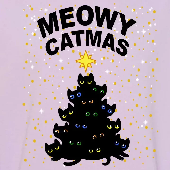 Meowy Christmas Garment-Dyed Sweatshirt