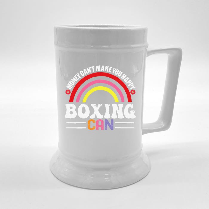 Money Can't Make You Happy Boxing Can Funny Hobbies Front & Back Beer Stein