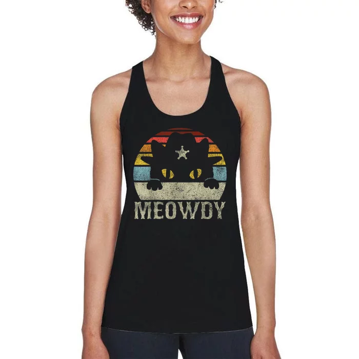 Meowdy Cat Meme Women's Racerback Tank