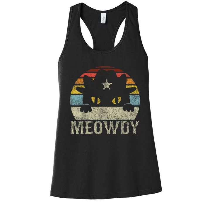 Meowdy Cat Meme Women's Racerback Tank