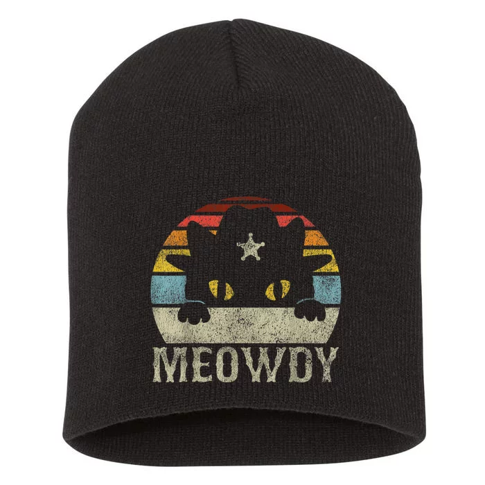 Meowdy Cat Meme Short Acrylic Beanie