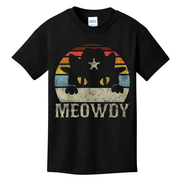 Meowdy Cat Meme Kids T-Shirt