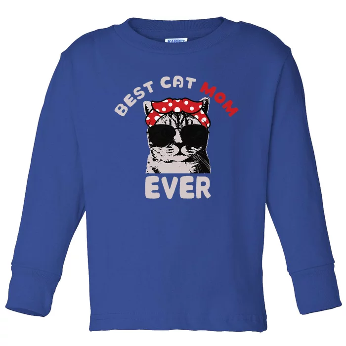 Meow Cat Meow Kitty Funny Cats Mom And Cat Dad Toddler Long Sleeve Shirt