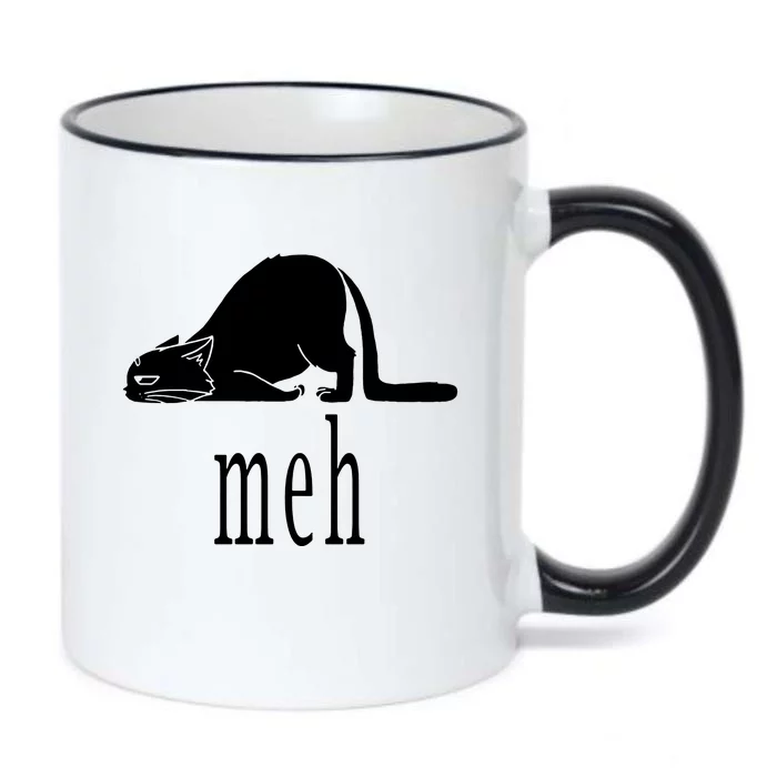 Meh Cat Black Color Changing Mug