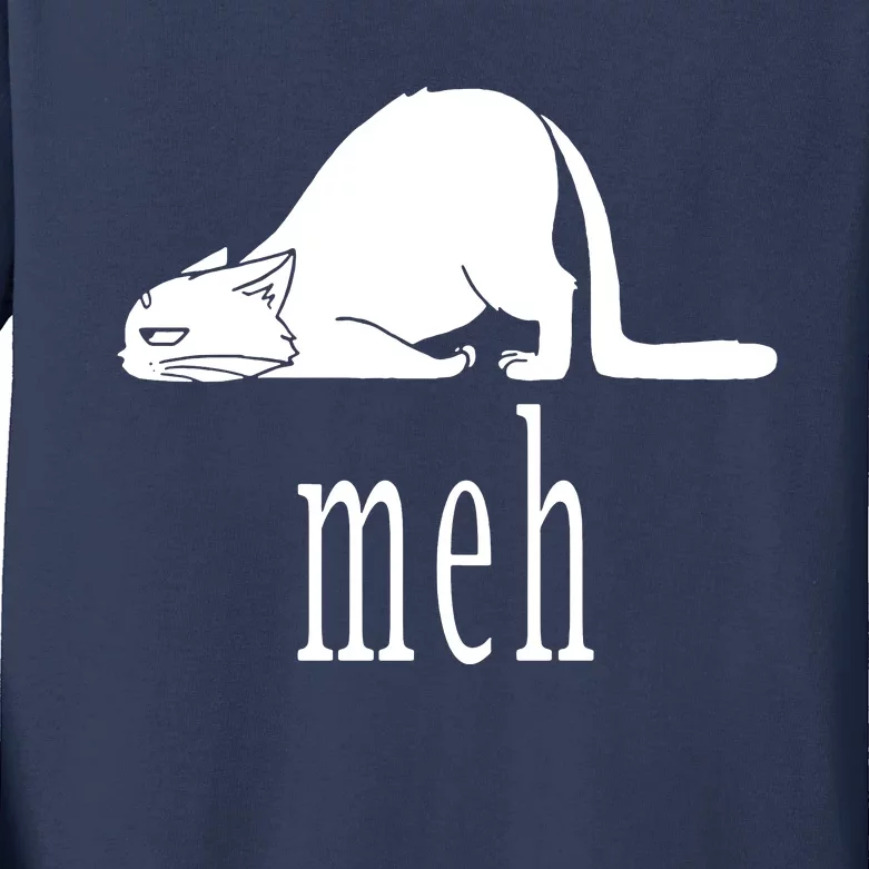 Meh Cat Kids Long Sleeve Shirt