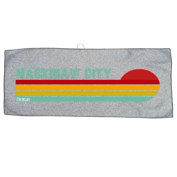 Mackinaw City Michigan Large Microfiber Waffle Golf Towel