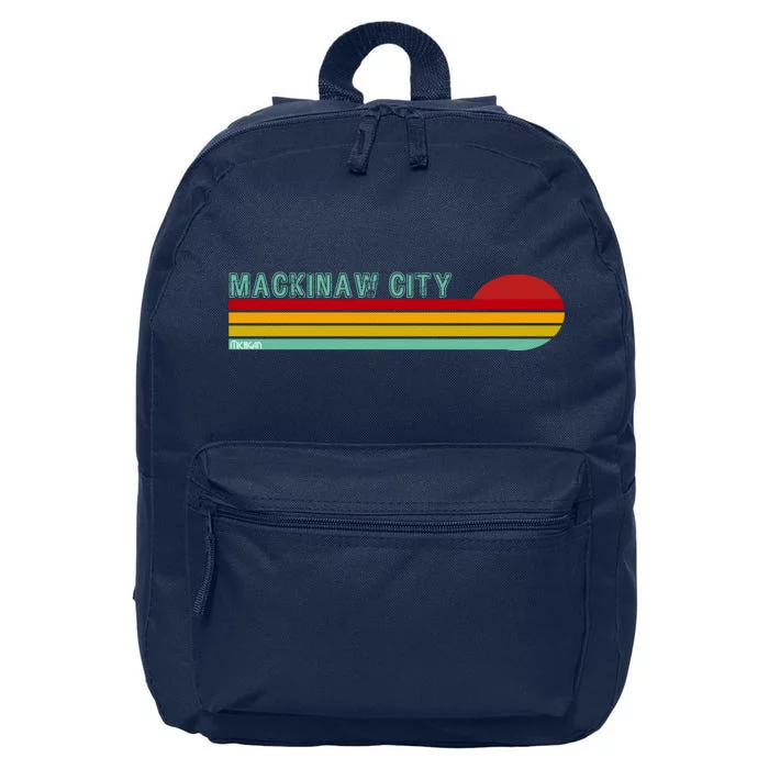 Mackinaw City Michigan 16 in Basic Backpack