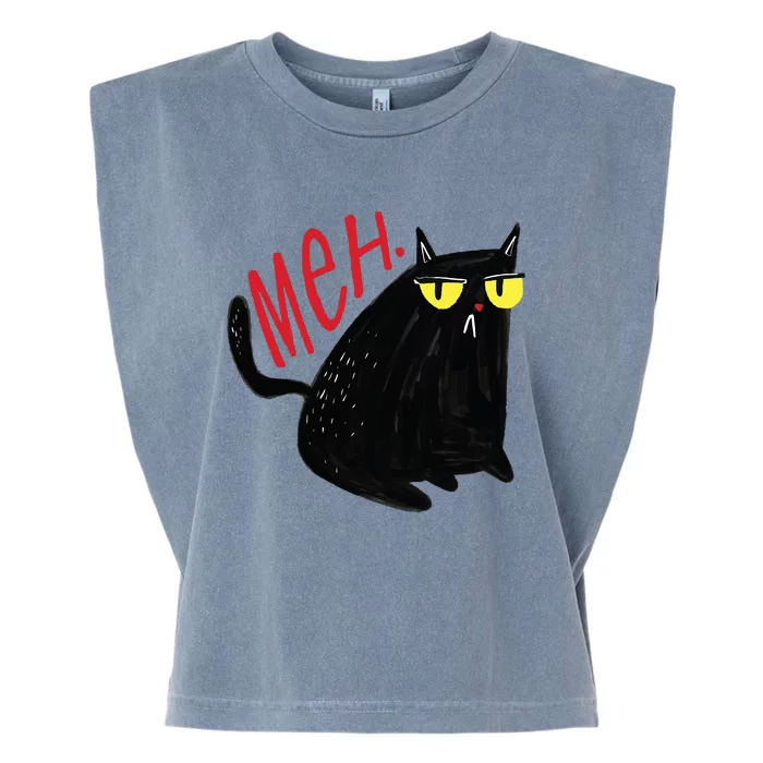 Meh Cat Garment-Dyed Women's Muscle Tee