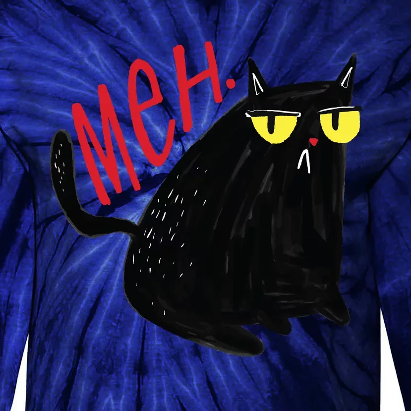 Meh Cat Tie-Dye Long Sleeve Shirt