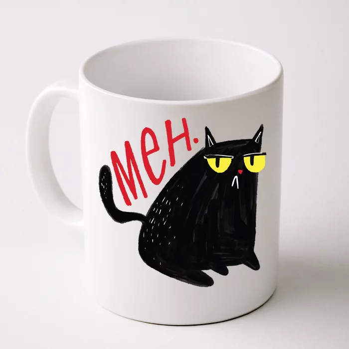 Meh Cat Front & Back Coffee Mug