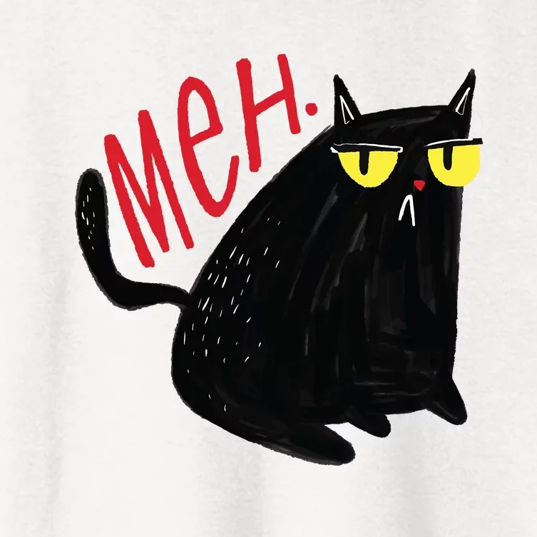 Meh Cat Women's Crop Top Tee