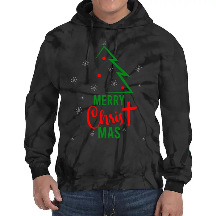 Merry Christ Mas Christmas Christian Jesus Religious Holiday Tie Dye Hoodie