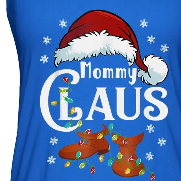 Mommy Claus Matching Family Christmas Pajamas Xmas Santa Co Gift Ladies Essential Flowy Tank