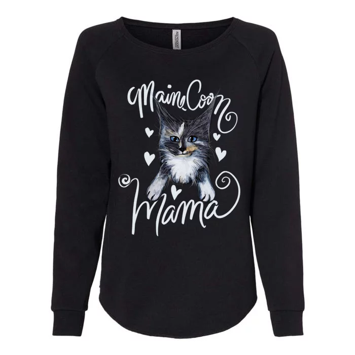 Maine Coon Mama Cute Dilute Calico Gift Womens California Wash Sweatshirt