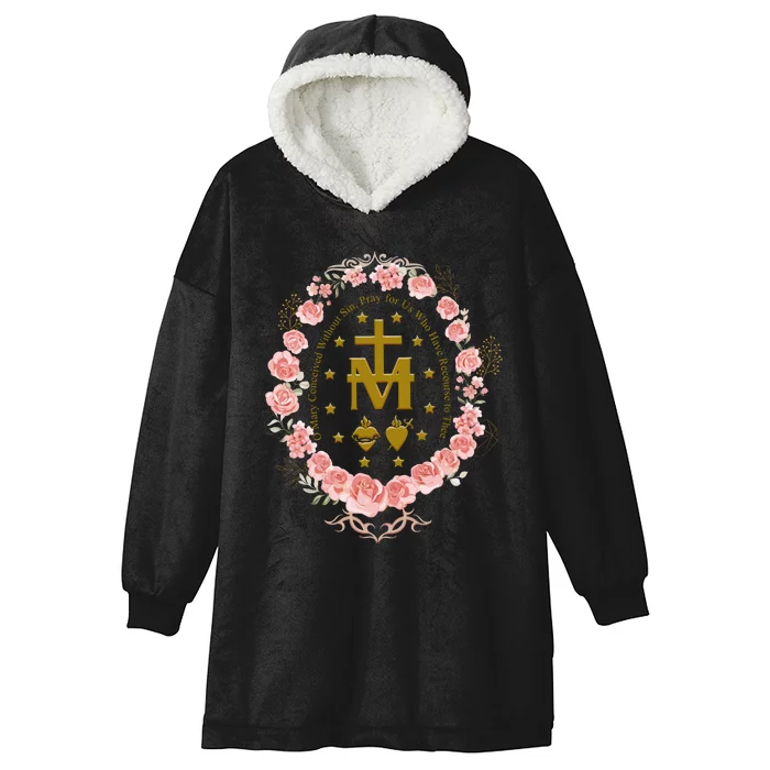 Marian Catholic Hooded Wearable Blanket