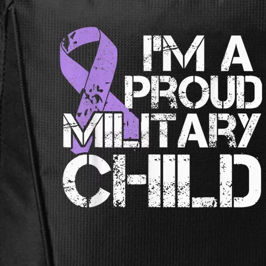 Military Child Month Boys Shirt Purple Up Brat Kid City Backpack