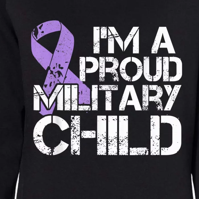 Military Child Month Boys Shirt Purple Up Brat Kid Womens California Wash Sweatshirt