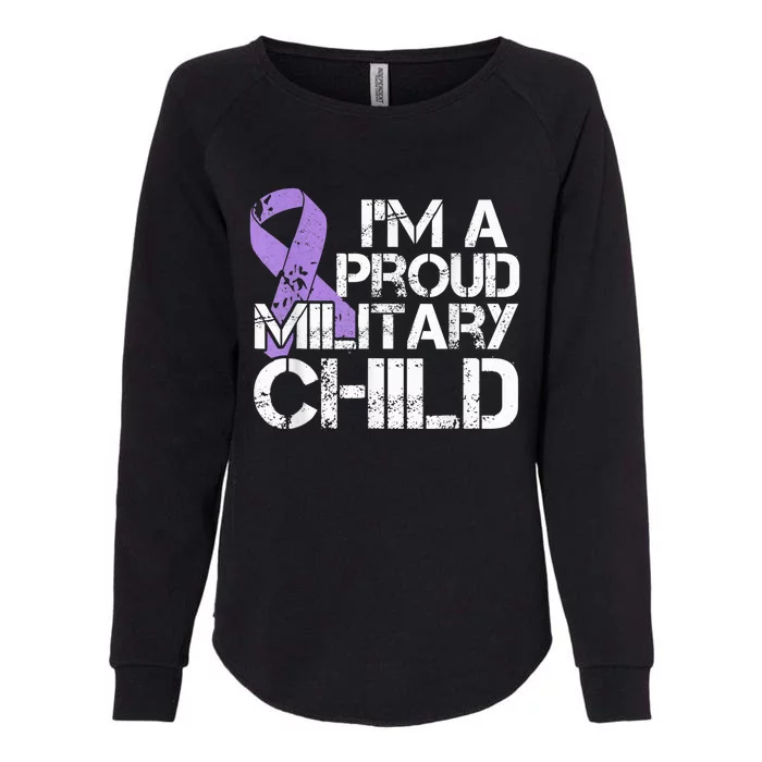 Military Child Month Boys Shirt Purple Up Brat Kid Womens California Wash Sweatshirt