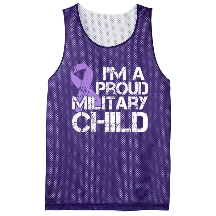 Military Child Month Boys Shirt Purple Up Brat Kid Mesh Reversible Basketball Jersey Tank