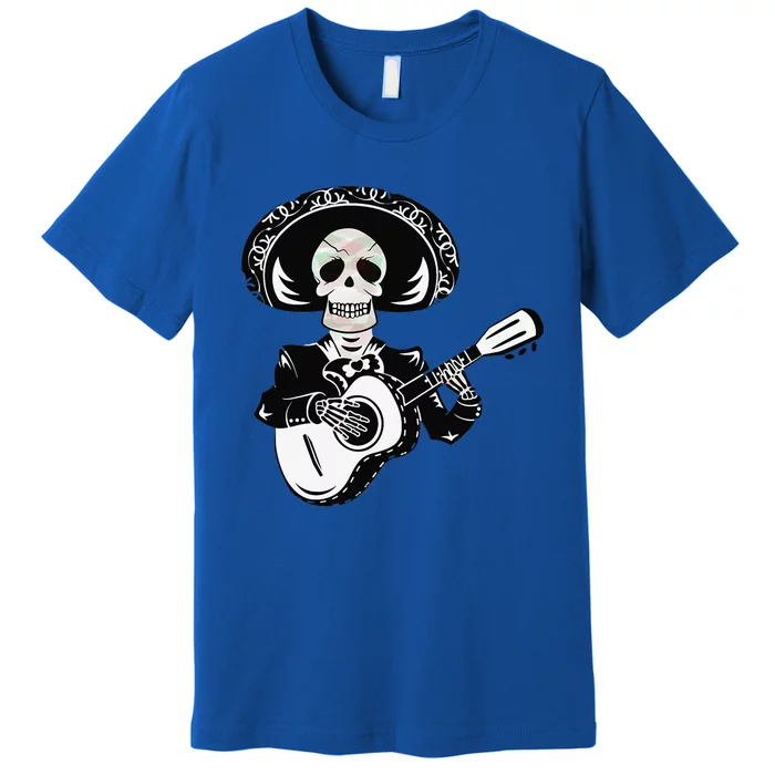 Mexican Charro Mariachi Halloween Dia De Muertos Premium T-Shirt