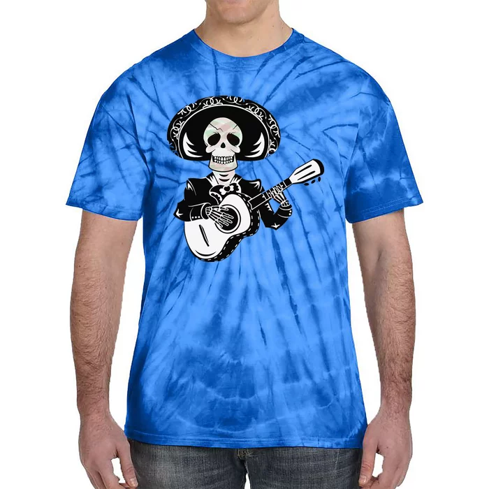 Mexican Charro Mariachi Halloween Dia De Muertos Tie-Dye T-Shirt