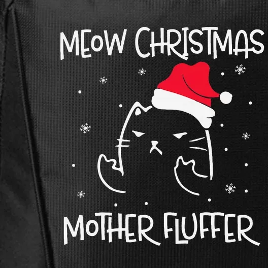 MEOW CHRISTMAS MOTHER FLUFFER Pajama Xmas Funny Cat City Backpack