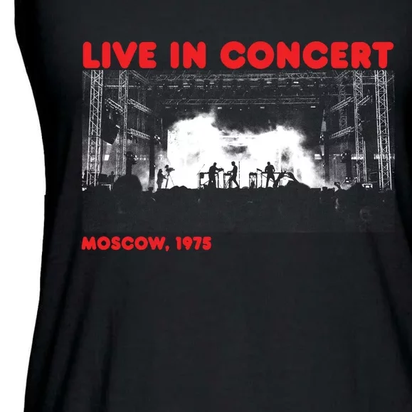 Music Concert Moscow 1975 Ladies Essential Flowy Tank