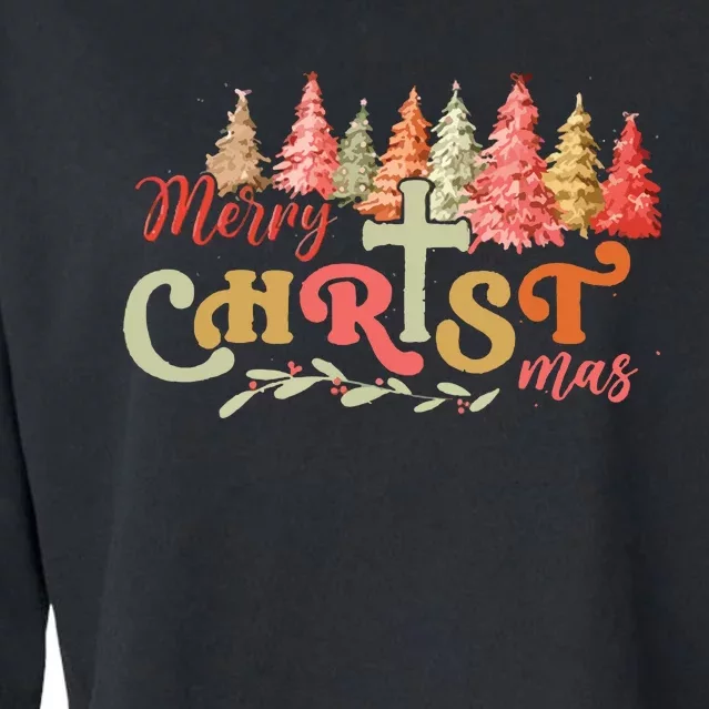 Merry Christmas Cropped Pullover Crew