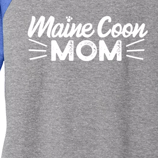 Maine Coon Mom Mama Cat Lover Gift Women's Tri-Blend 3/4-Sleeve Raglan Shirt