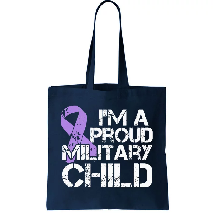 Military Child Month Purple Up Brat Tote Bag