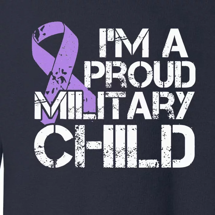 Military Child Month Purple Up Brat Toddler Sweatshirt