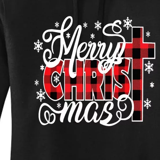 Merry Christ Mas Christian Jesus Christmas Pjs Xmas Pajamas Women's Pullover Hoodie