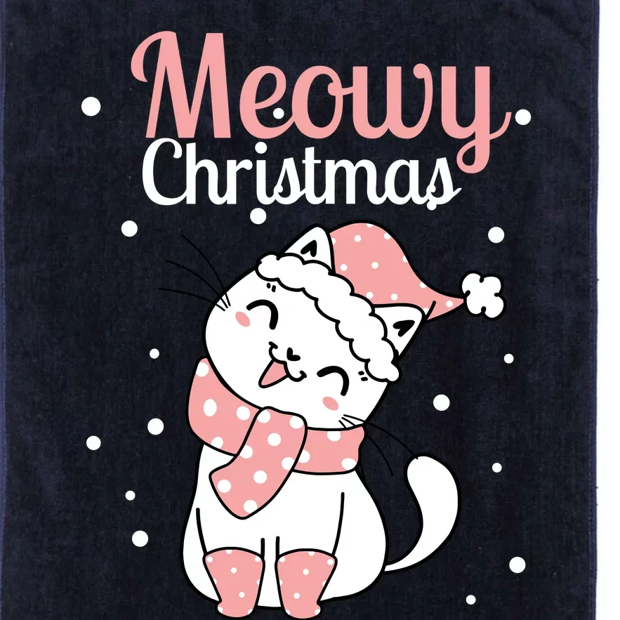 Meowy Catmas Meowy Xmas Winter Holidays Reindeer Cat Lovers Platinum Collection Golf Towel