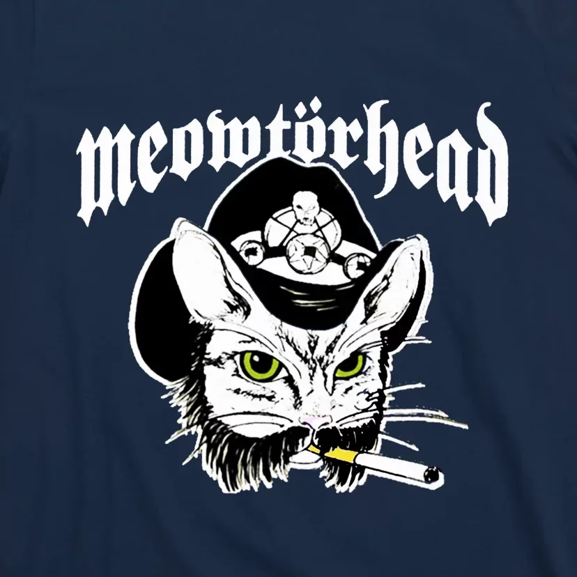 Motorhead Cat Meowtorhead Kilmeowster Smoking T-Shirt