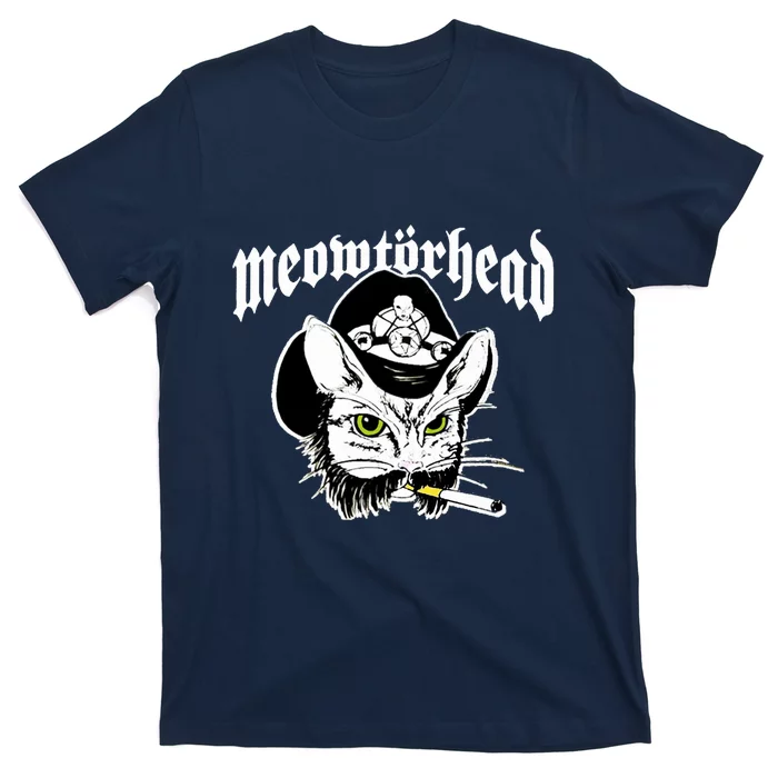 Motorhead Cat Meowtorhead Kilmeowster Smoking T-Shirt