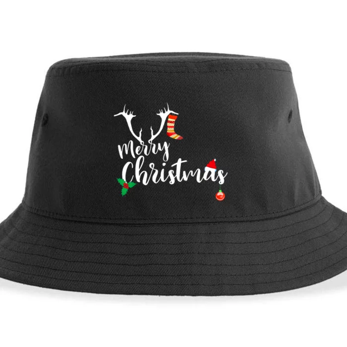 Merry Christmas Sustainable Bucket Hat