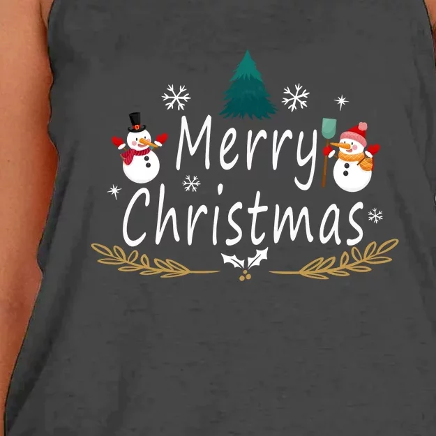 Merry Christmas Women's Knotted Racerback Tank