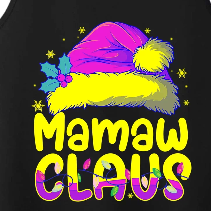 Mamaw Claus Matching Family Pajamas Funny Christmas Party Gift Performance Tank