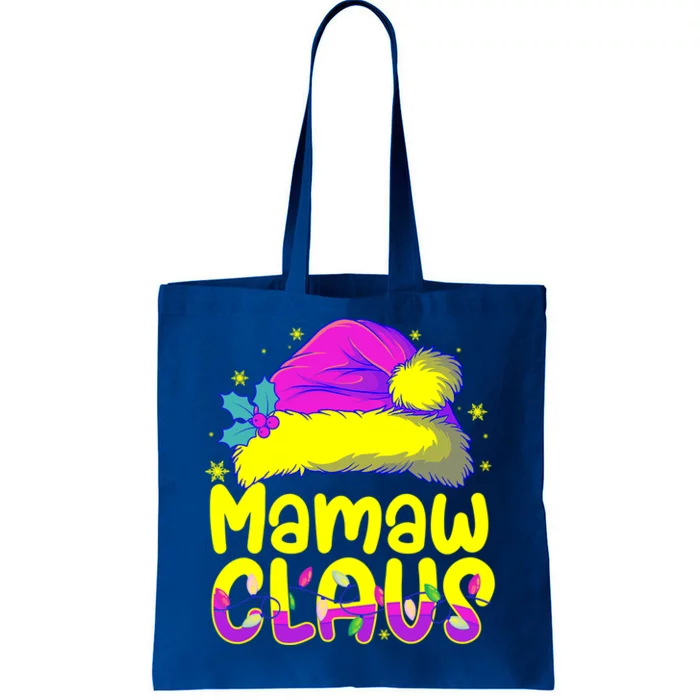 Mamaw Claus Matching Family Pajamas Funny Christmas Party Gift Tote Bag