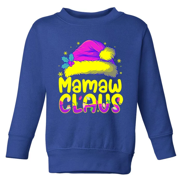 Mamaw Claus Matching Family Pajamas Funny Christmas Party Gift Toddler Sweatshirt