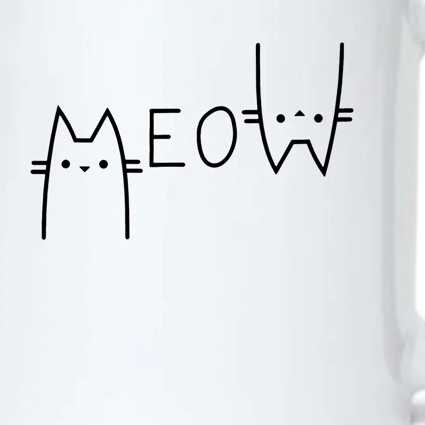 Meow Cat Meow Kitty Black Color Changing Mug