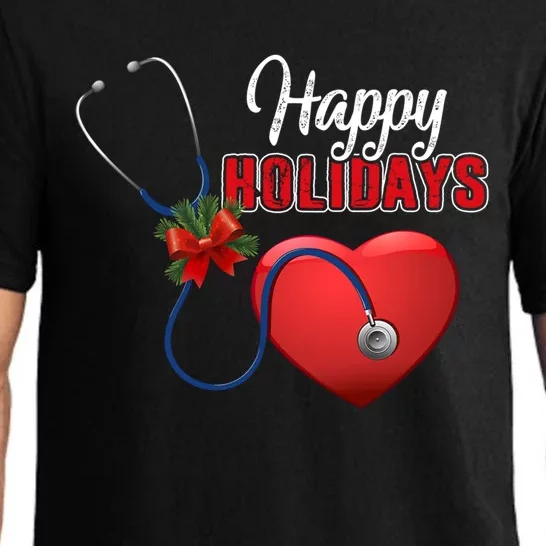 Merry Christmas Nurse Doctor Happy Holiday Xmas Celebration Gift Pajama Set