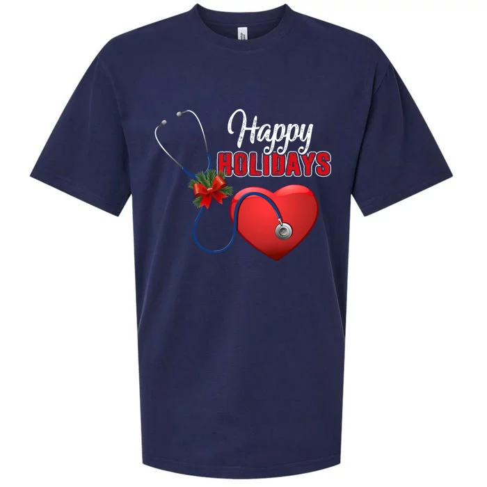 Merry Christmas Nurse Doctor Happy Holiday Xmas Celebration Gift Sueded Cloud Jersey T-Shirt