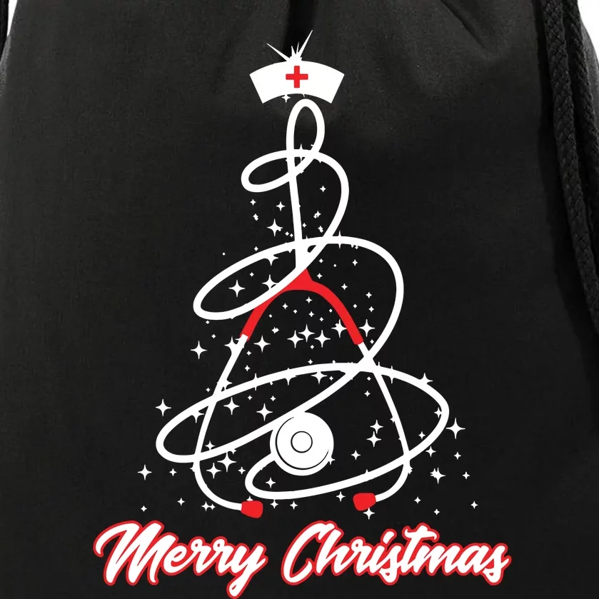 Merry Christmas Nurse Yuletide Practitioners Cute Gift Drawstring Bag