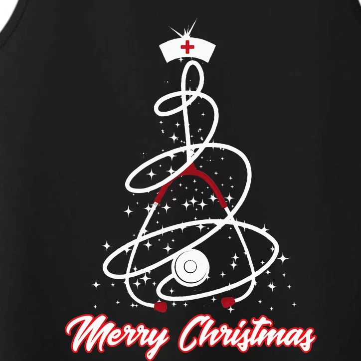 Merry Christmas Nurse Yuletide Practitioners Cute Gift Performance Tank