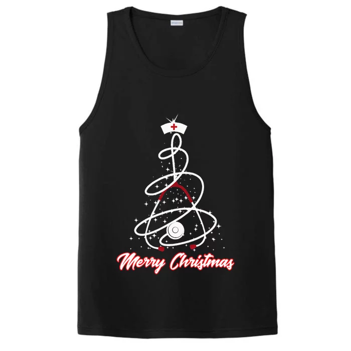 Merry Christmas Nurse Yuletide Practitioners Cute Gift Performance Tank