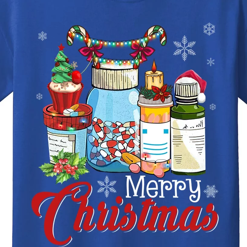 Merry Christmas Nurse Er Nicu Icu Rn Nurses Xmas Pajama Funny Gift Kids T-Shirt