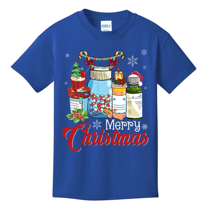 Merry Christmas Nurse Er Nicu Icu Rn Nurses Xmas Pajama Funny Gift Kids T-Shirt